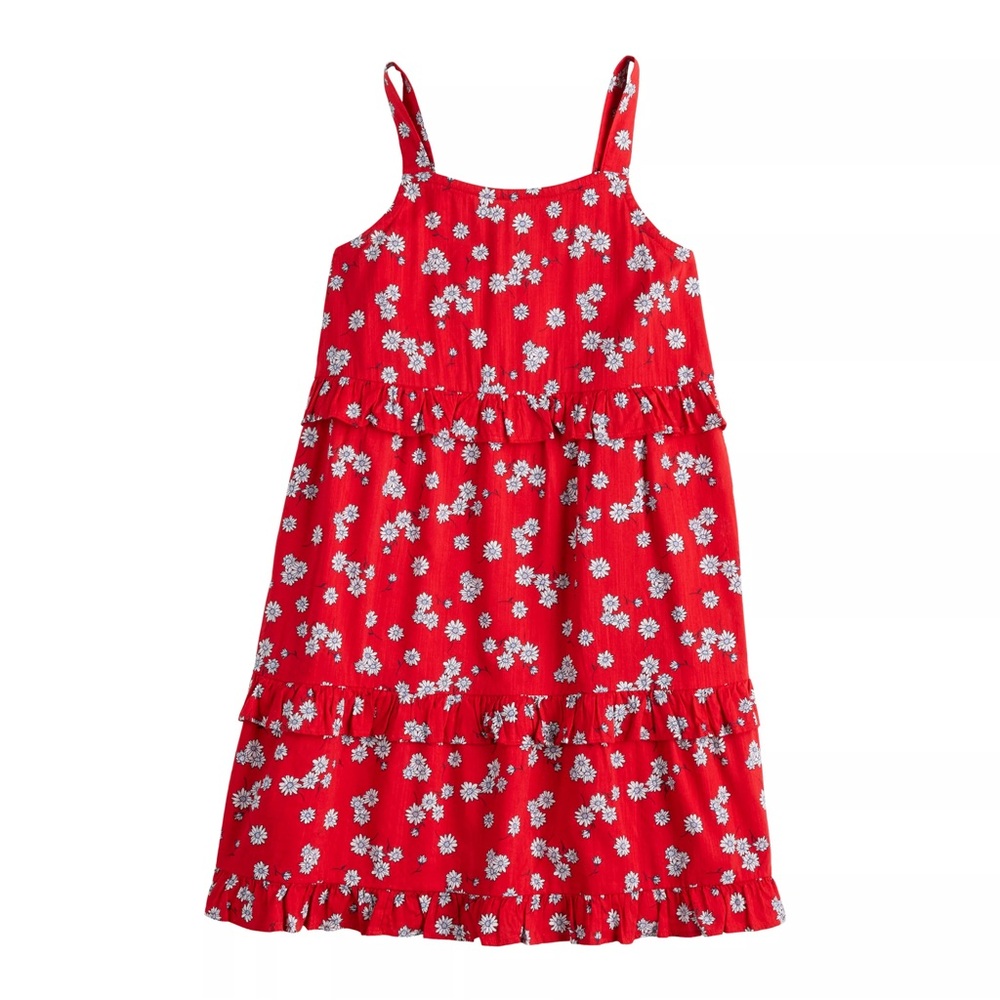 SO Floral Tiered Ruffle‎ Dress, Size 7